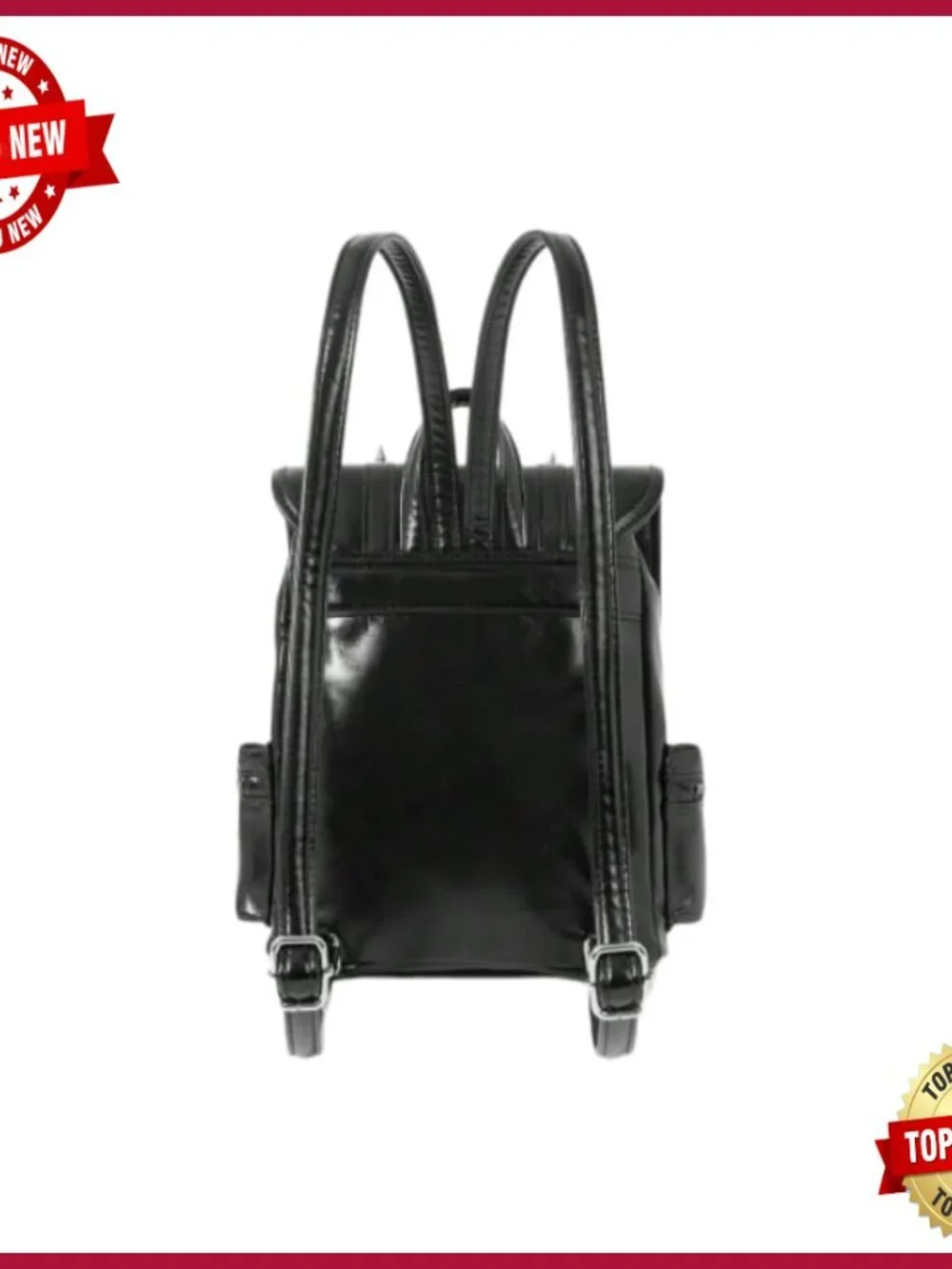 Gothic Studded Cross Backpack with Chain Detail